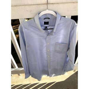 Chaps Light Blue Classic Fit Dress Shirt 16.5 Neck 32/33